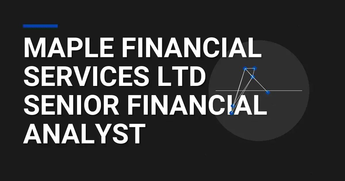Maple Financial Services Ltd Senior Financial Analyst